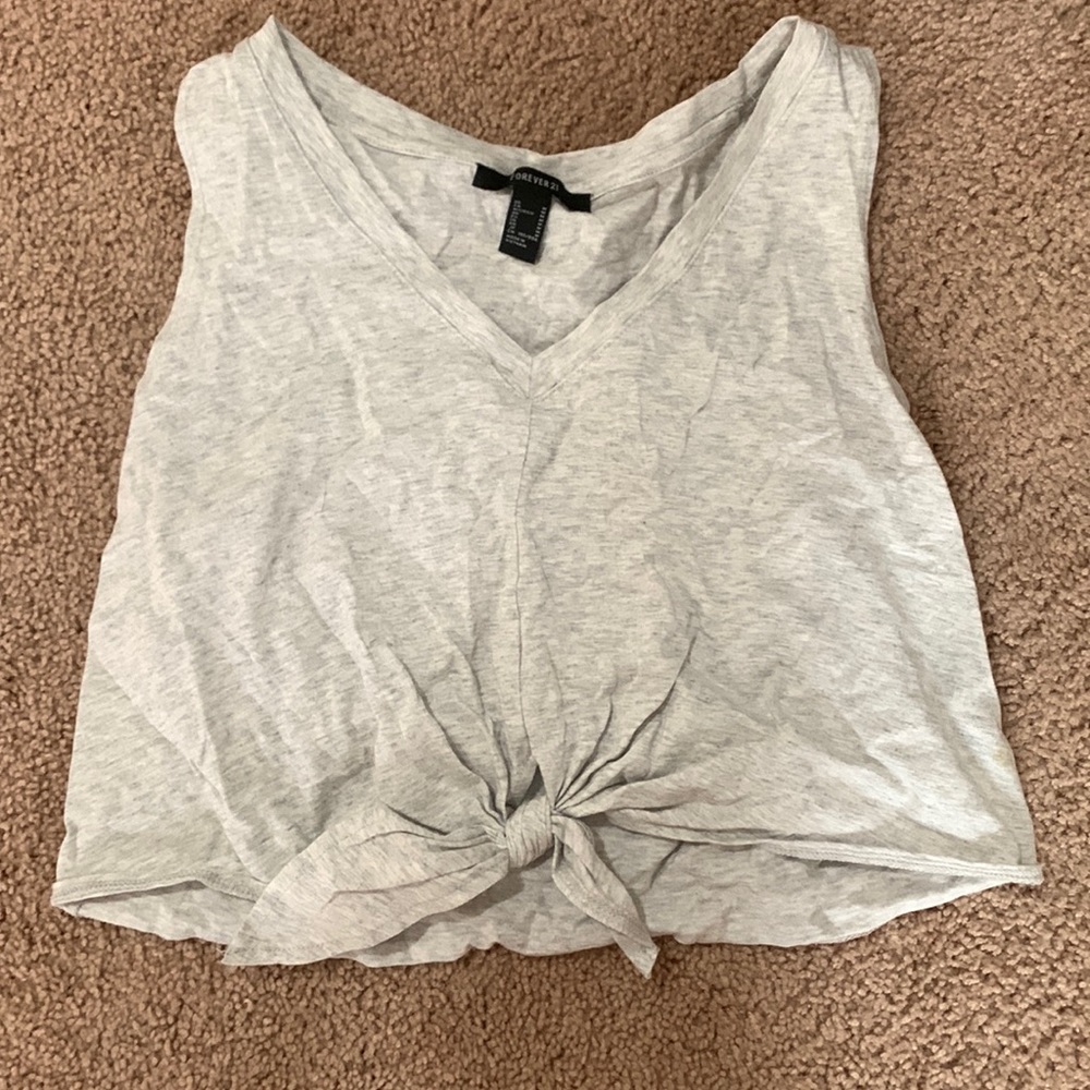 Forever 21 gray crop